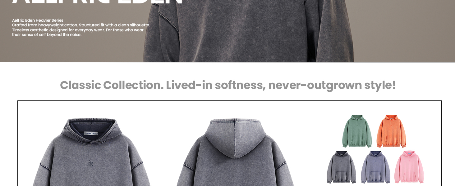 Aelfric Eden Essential Vintage Distressed Faded Hoodies