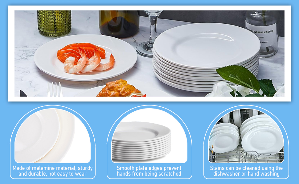 36 Pieces Appetizer Plates 5.91 Inch Dessert Plates Small White Round Lightweight Saucers Dish