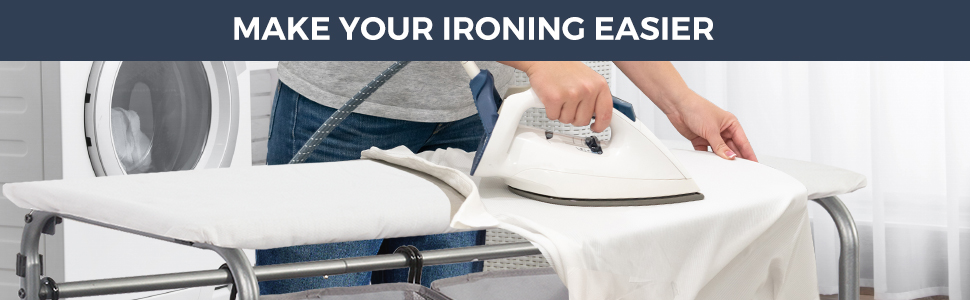 laundry sorter, laundry sorter with ironing board, laundry sorter 3 section,