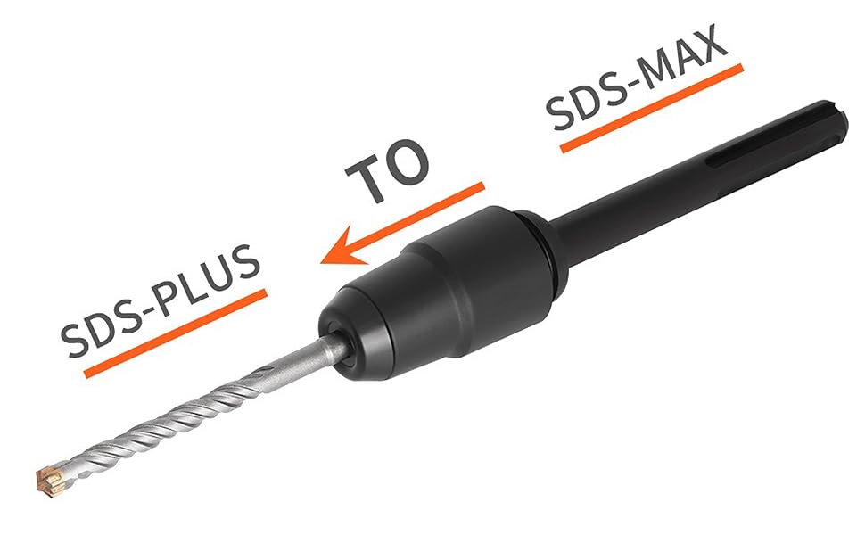 SDS Max to SDS Plus Adaptor Chuck Drill Converter Shank Quick Tools for Rotary Hammer