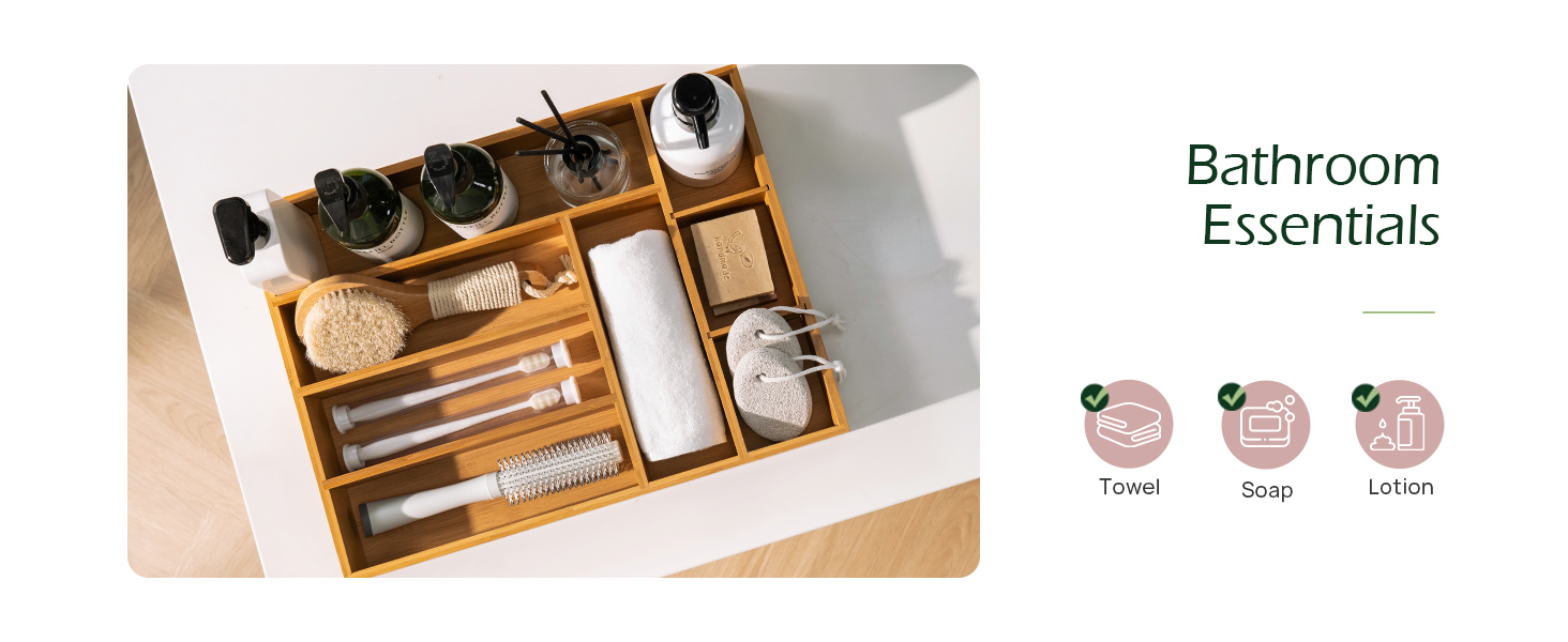 Bamboo Kitchen Drawer Organizer