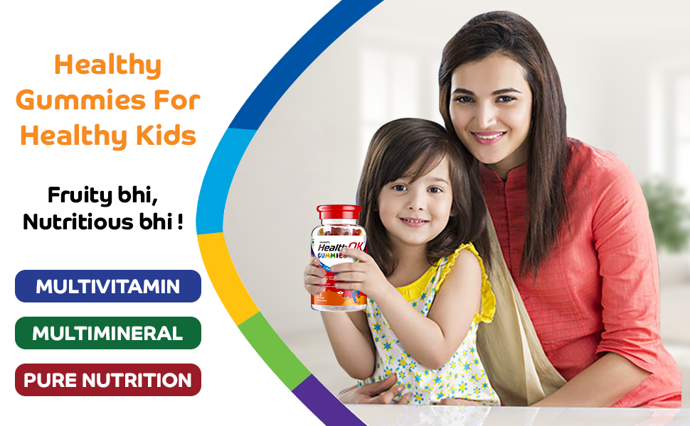 Health ok gummies, immunity booster for kids, healthy tasty gummies