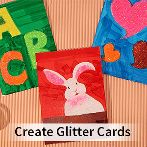 create glitter cards