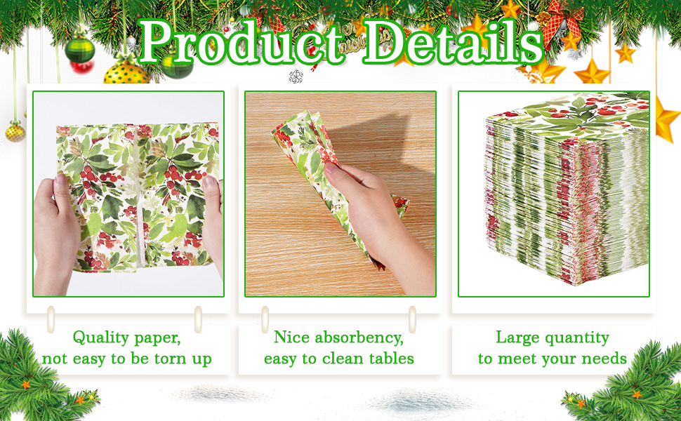 christmas dinner napkins disposable