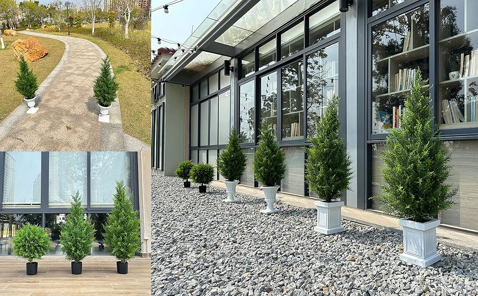 Artificial Topiary Cedar Trees 3FT Artificial Cedar Pine