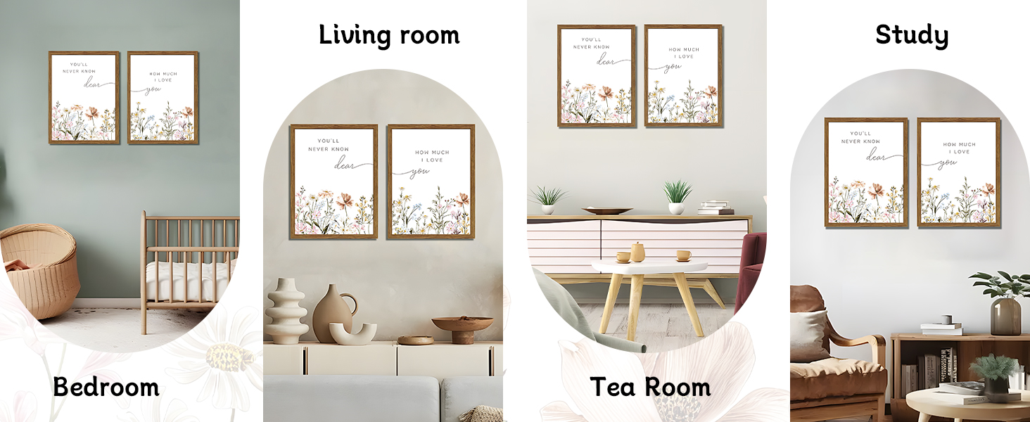 Wildflower Nursery Wall Art Set of 2