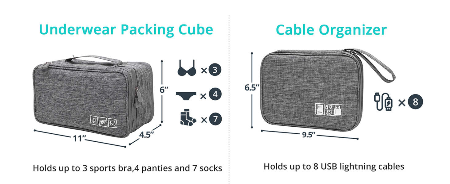 Compression Packing Cubes for Suitcases, NICOSHOW 7 Set