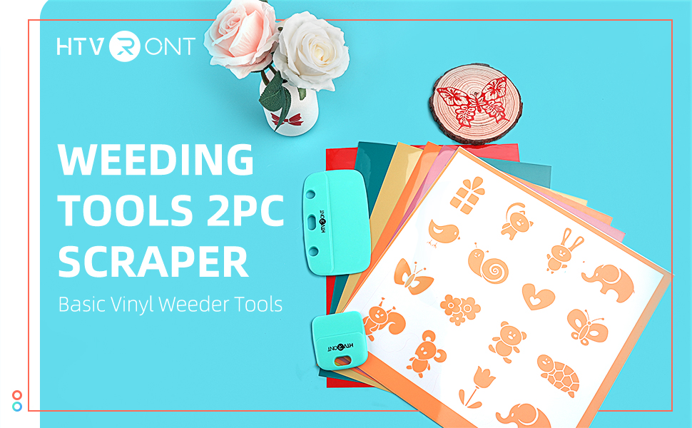 HTVRONT Craft Vinyl Scraper 2Pack Scraper Tools for Vinyl, Basic