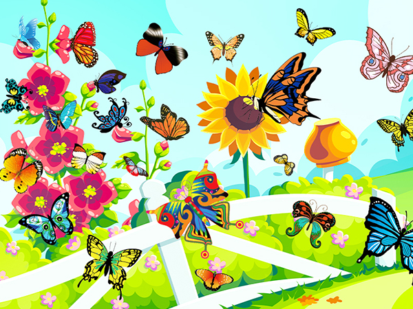 Butterfly stickers for scrapbook