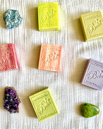 bela natural soap lavender sandalwood goats milk shea butter moisture french womens gift