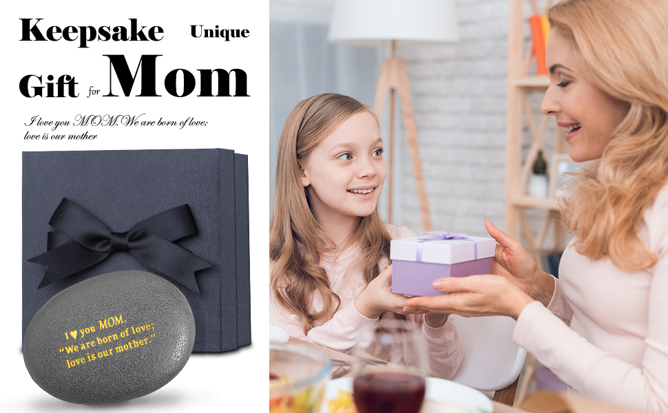 Tafatee Unique Keepsake Gift for Mom,Engraved Stone with