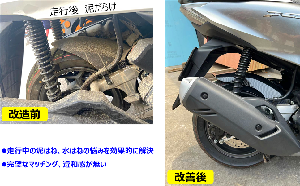 Amazon | PCX/e:HEV/160（JK05/JK06/KF47）リアフェンダー