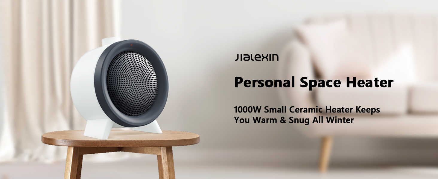 Jialexin Space Heaters for Indoor Use,1000W PTC Electric Heater with