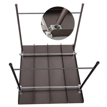 lightweight compact small black aluminum side flexifold table