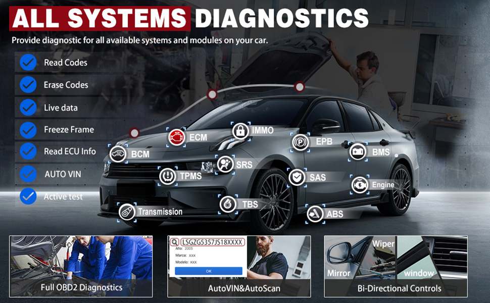 XTOOL BiDirectional Scanner A30 PRO Diagnostic Tool 2023