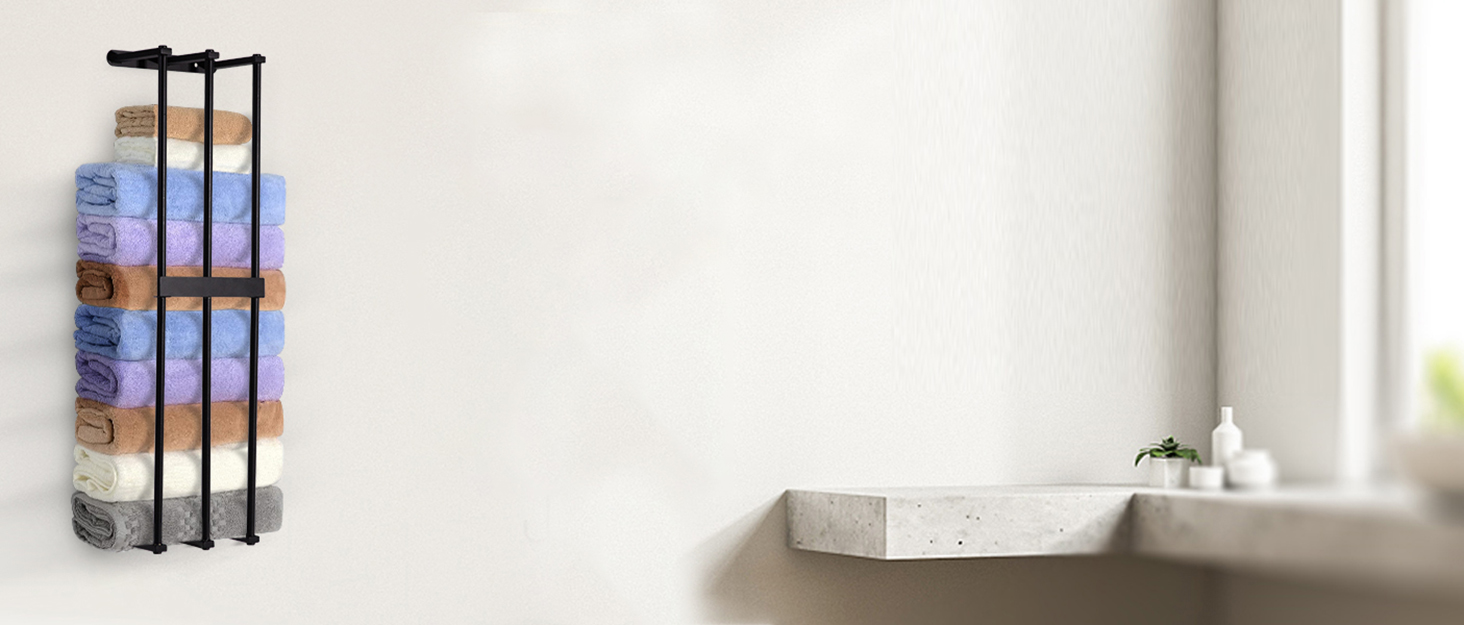 XIAPIA Racks Steel Holder for For Rolled Towel, Storage for