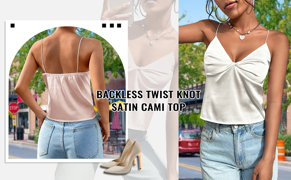 トップス Matte Satin Camisole Satin Cami in Tank Tops | Vince