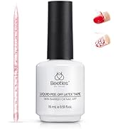 beetles Gel Polish Liquid Latex for Nails: 15ML Simple Peel off Cuticle Guard for Nail Polish Nai...