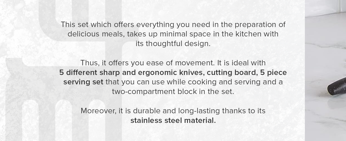 block chopping kitchen knife set sharp slicing stainless steel utensil cutting carving peeler food