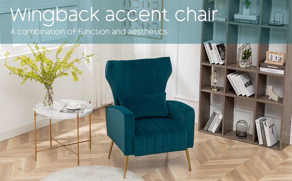 YUUIJOAA Accent Chairs Set of 2 Upholstered Velvet Modern