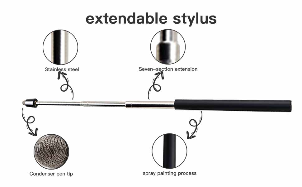 Telescopic Stylus Pen for Touch Screens