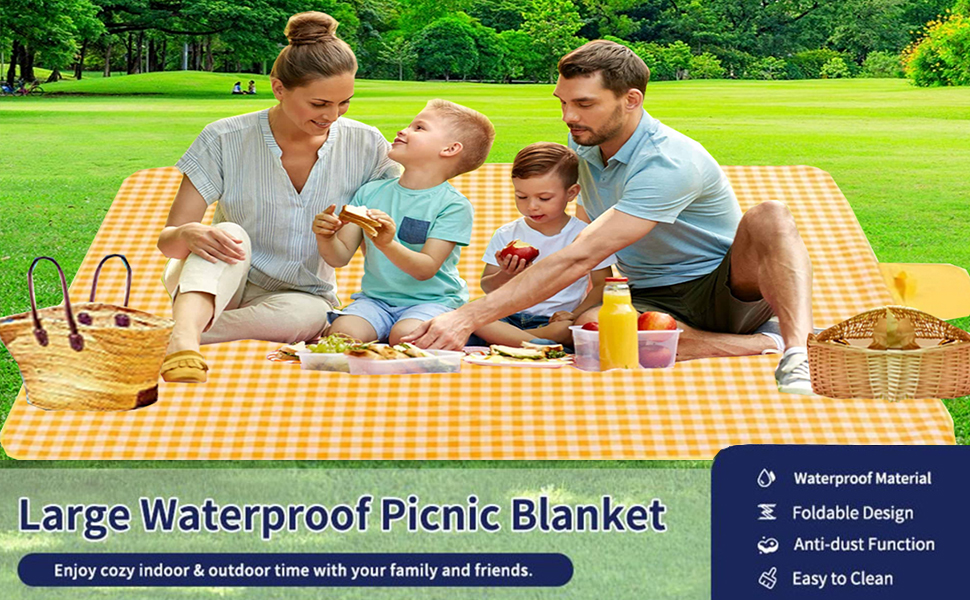 Extra Large Picnic Blanket Beach Blankets, 80''x80'' Picnic