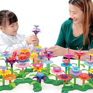 Amazon フラワーブロック 花 おもちゃ 立体パズル プラスチック 知育玩具 組み合わせ はめこみ 組み立て 積み木 おしゃれ 知育 おもちゃ ままごと ごっこ遊び Diy 組み立てセット 子供の工芸品 女の子 男の子 6 プレゼント ラッピング こどもの日 女の子 プレゼント