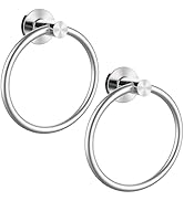 Towel Ring 2Pack, SUS304 Stainless Steel Hand Towel Holder for Bathroom Kitchen, Modern Style Tow...