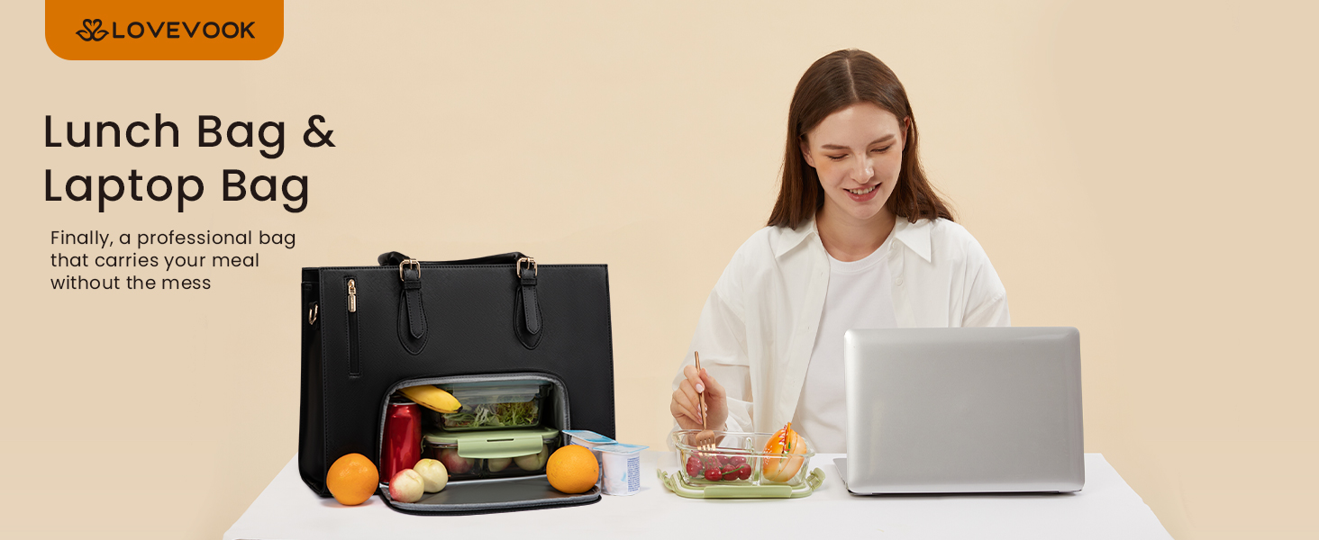 Laptop Lunch Tote Bag for Women, Work Bag