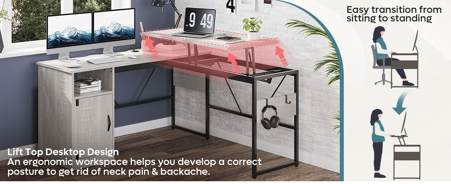 L Shaped Standing Desk