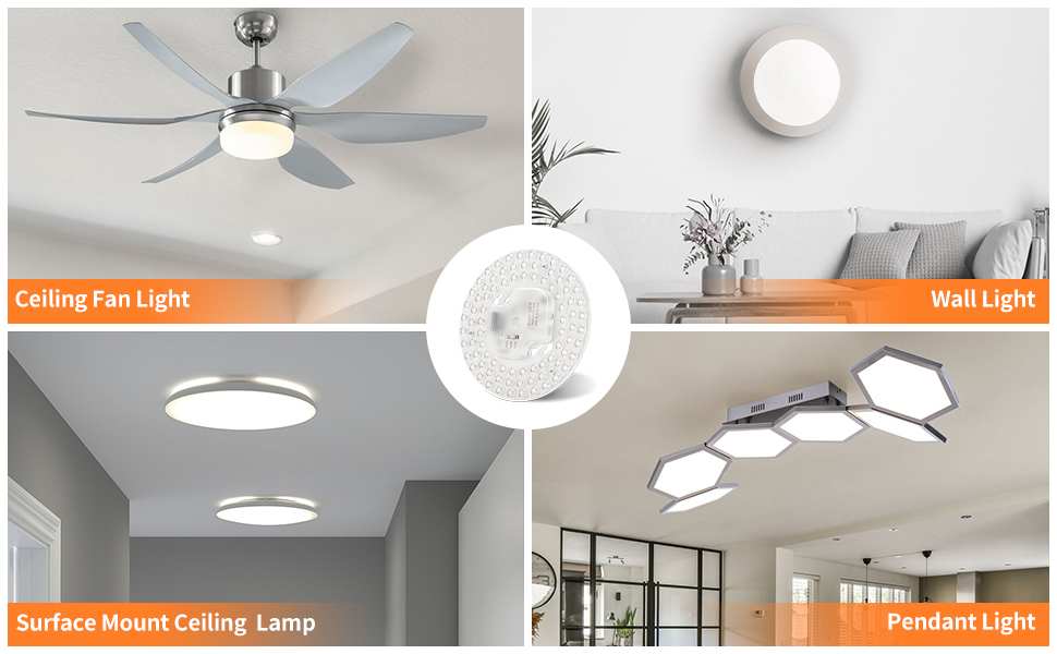 Tomosu Lámpara de repuesto para ventilador de techo, 6.7 pulgadas