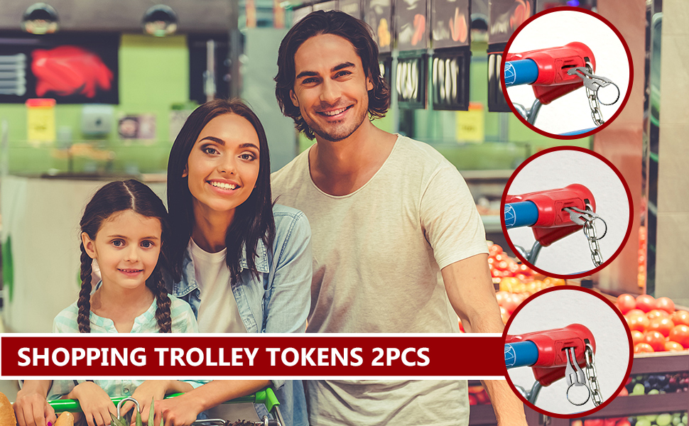Shopping Trolley Tokens Removable Token Universal Shopping Trolley