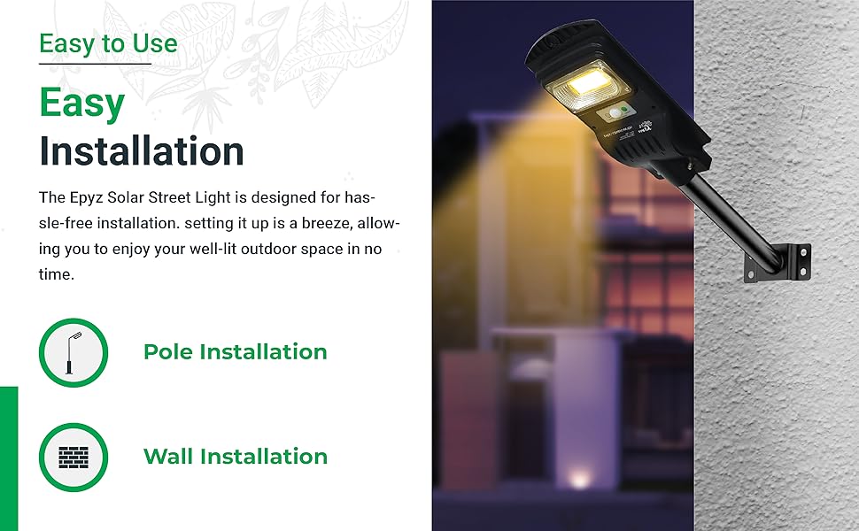 Epyz Watt Solar Street Light Outdoor Remote Motion Sensor Dusk Dawn Garden Street Lawn