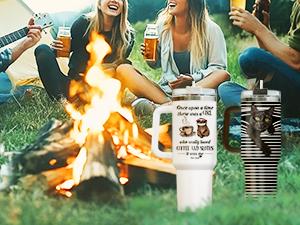 sloth tumbler with handle, black cat tumbler with handle