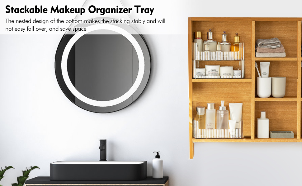 Stackable Makeup Organizer Tray