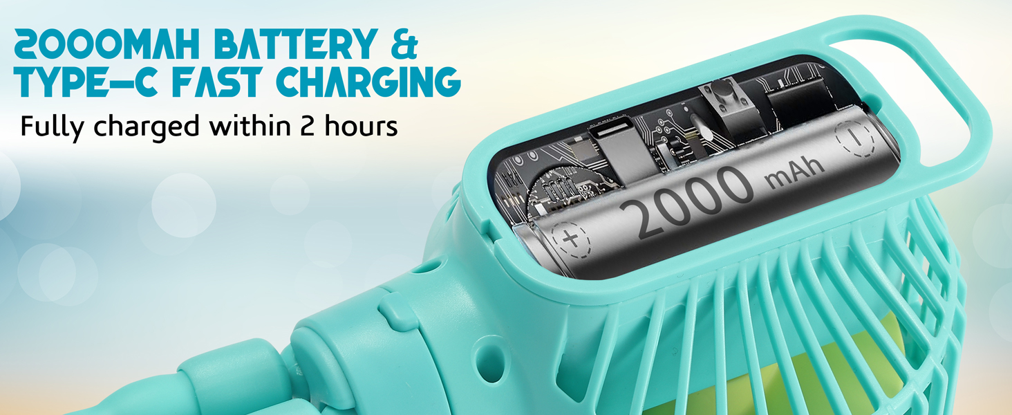 stroller fan rechargeable