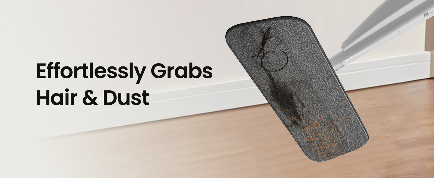 Xlife Spray Mop attracts & locks hair, dust, and tiny particles