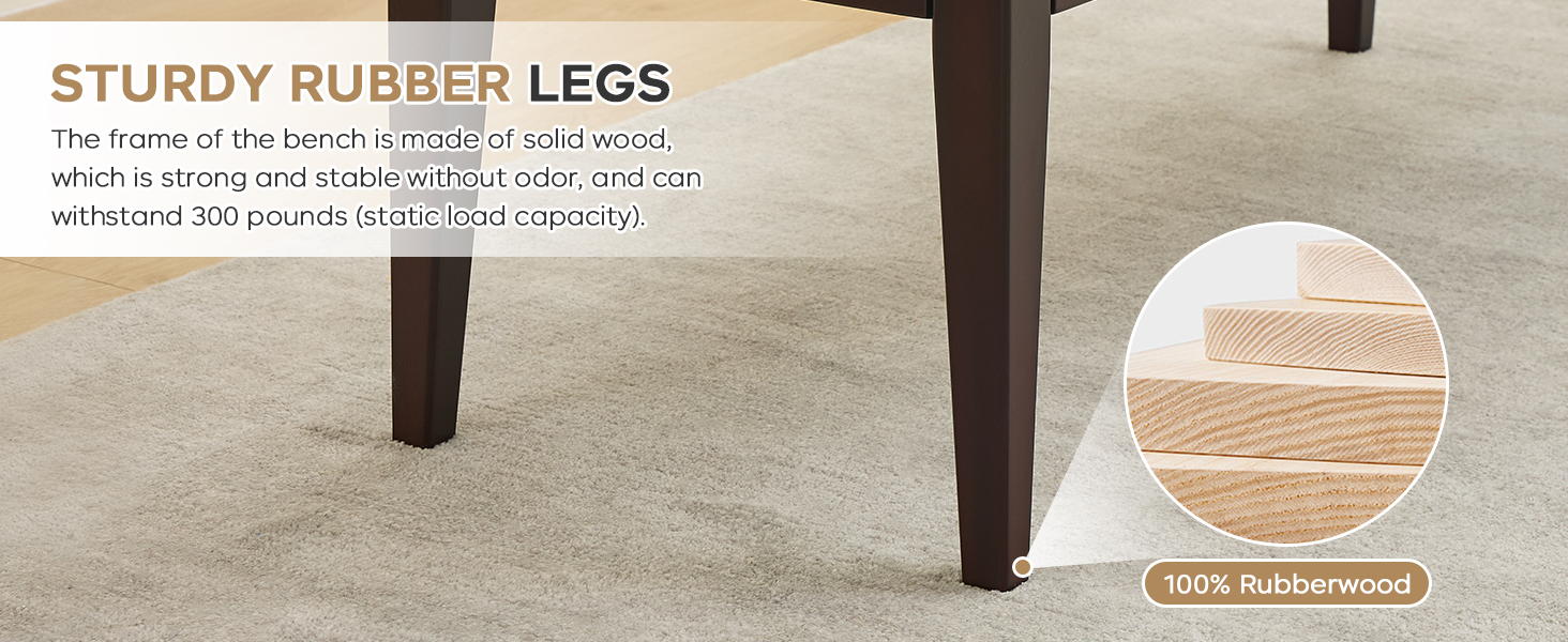 47.2" Button-Tufted Entryway Bench, Upholstered Faux Leather Ottoman Bedroom Bench End