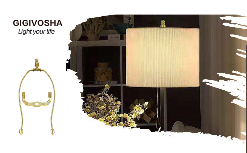 GIGIVOSHA Lamp Shade Harp Holder for Table and Floor Lamps,2 Set Heavy