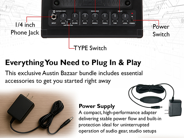 Amazon.com: Boss Katana Mini Guitar Amplifier Bundle with Gearlux