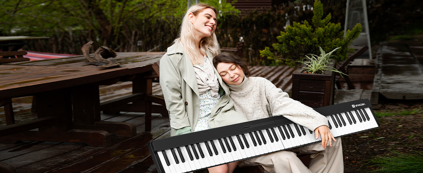 Portable Piano Keyboard, Vangoa Folding Piano 88 Key Full