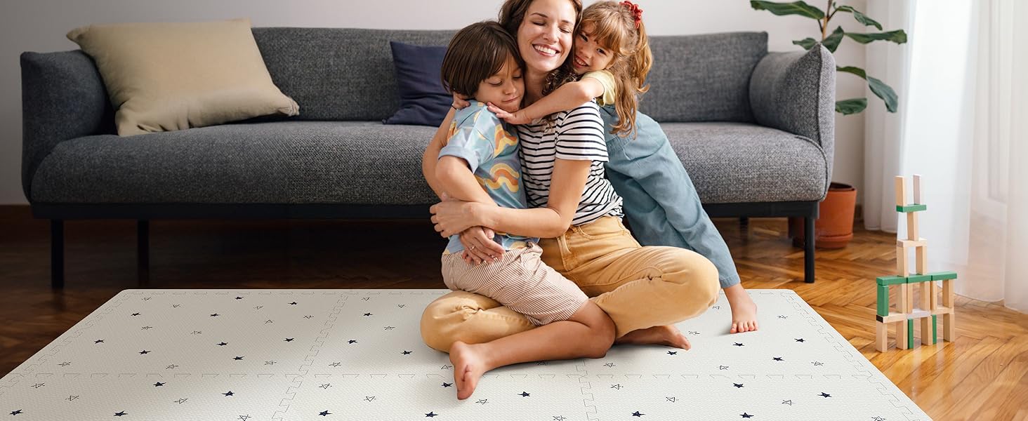 Baby Foam Play Mat, PIGLOG 72x48 Baby Crawling Mat, Floor