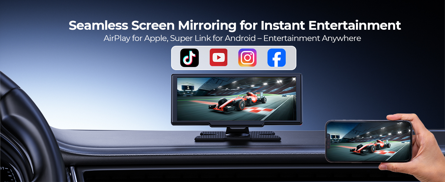 car play screen for car