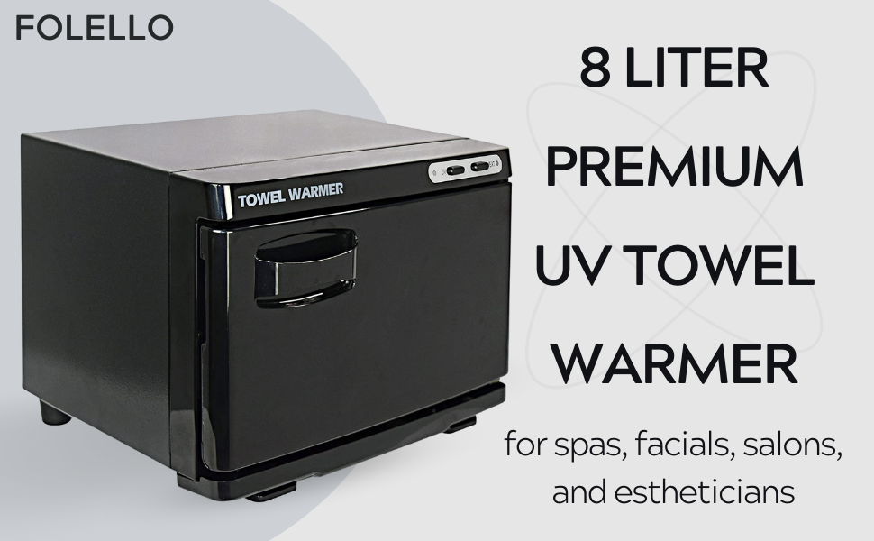 FOLELLO Premium UV Towel Warmer, Black RustProof Aluminum interiors