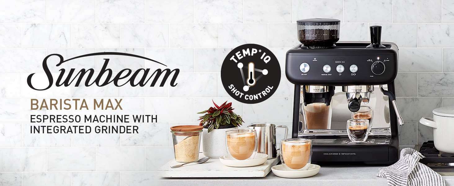 Sunbeam Barista Max Coffee Machine Manual Espresso Machine, Latte