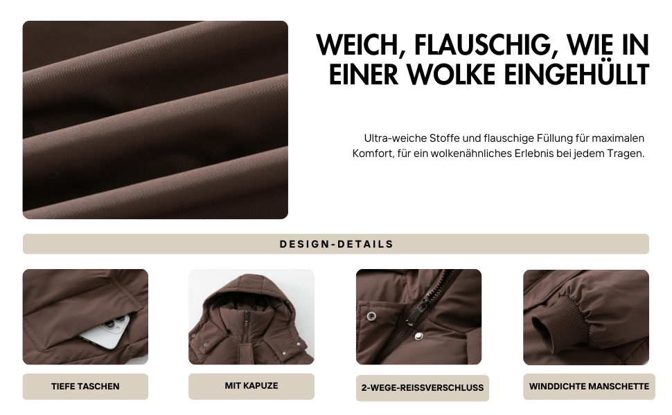 Long down jacket for women