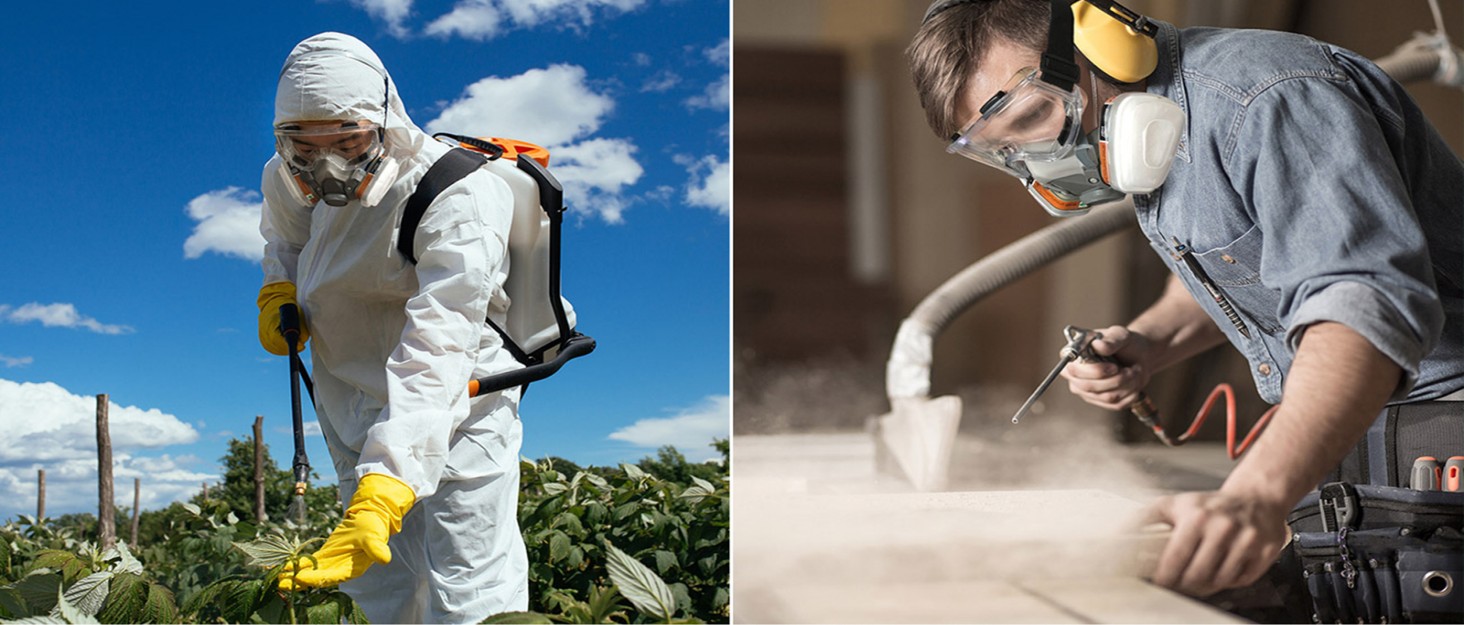 ANUNU Respiratoires chimique avec filtres, Masque de Protection et bouchon d