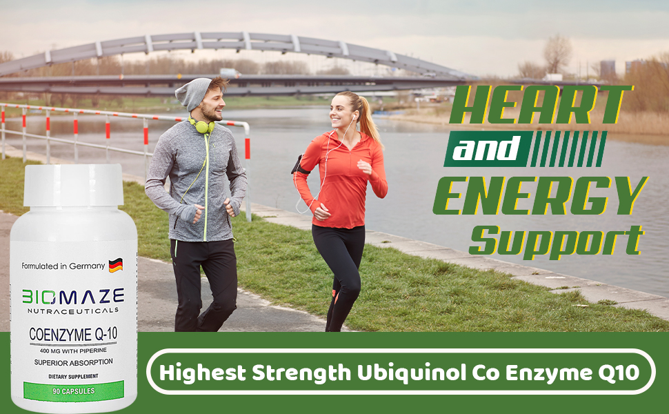 Biomaze Nutraceuticals CoQ10 400mg Highest Strength Ubiquinol Co