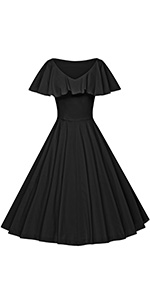 Ruffle Collar Swing Dress