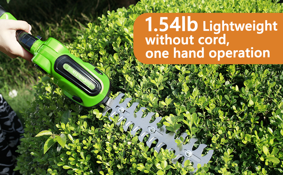 Hedge Trimmer Cordless with Battery and Charger 21V